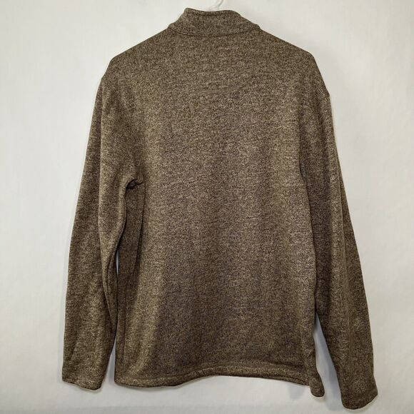 Mossy Oak 1/4 Zip Pullover Sweater Jacket Mens Size Medium Tan Brown Fleece EUC - Picture 7 of 9
